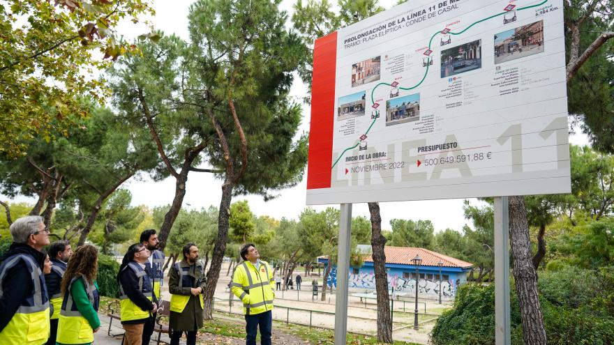 Texto Alternativo: La Comunidad de Madrid inicia las obras de prolongación de la Línea 11 de Metro desde Plaza Elíptica a Conde de Casal