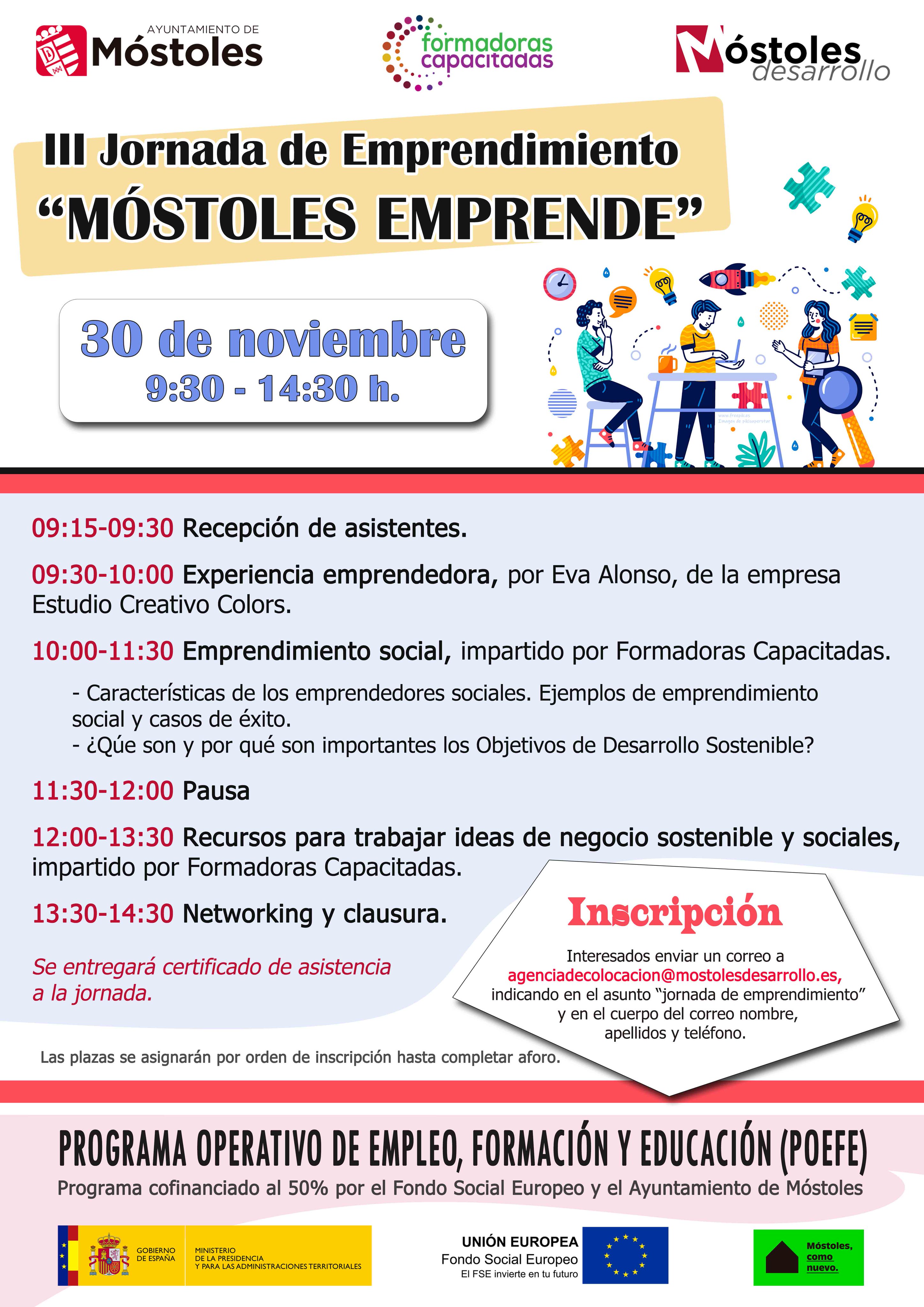 Texto Alternativo: Móstoles Desarrollo organiza la tercera jornada dedicada al emprendimiento