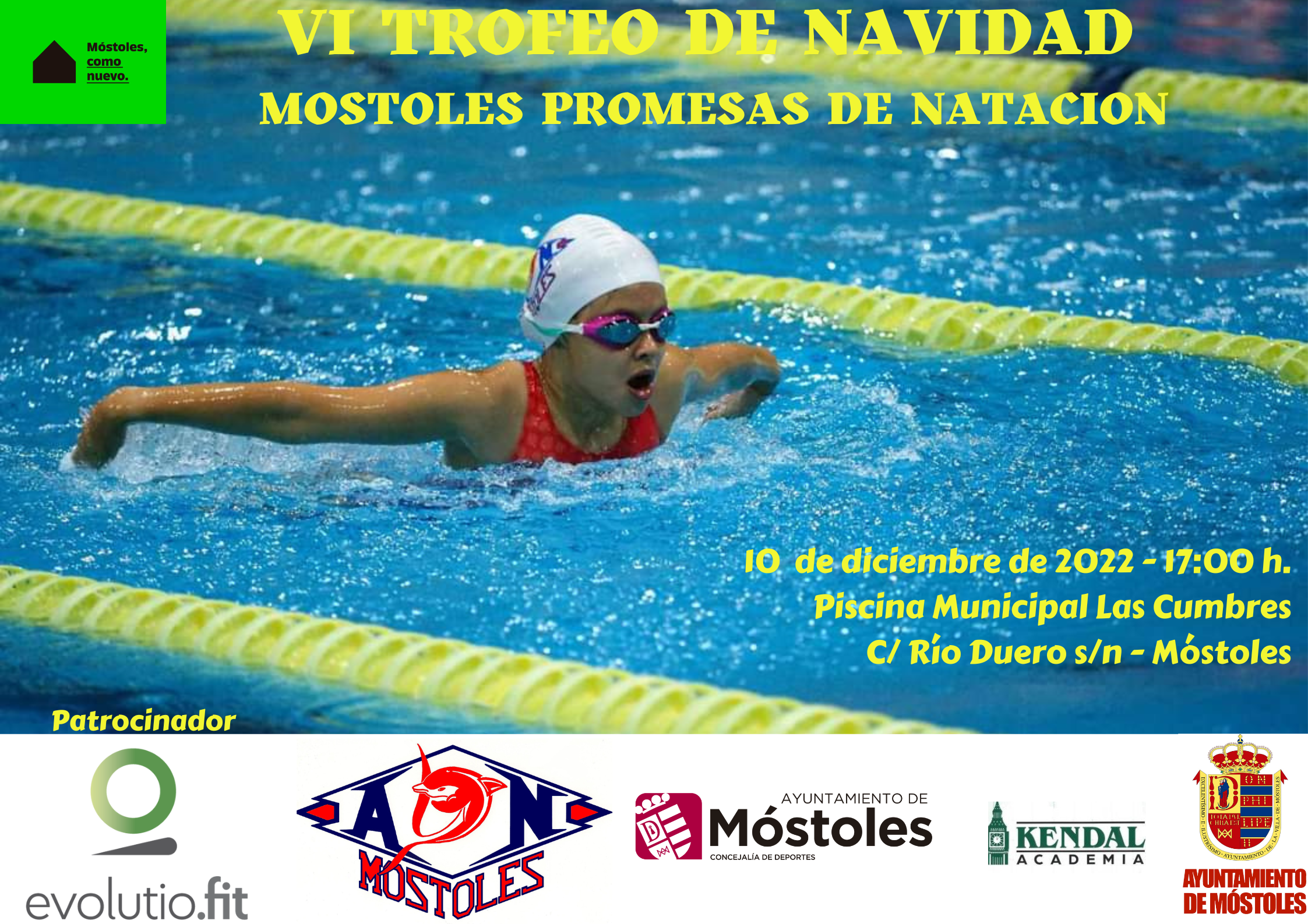 Texto Alternativo: Móstoles celebrará el VI Trofeo de Navidad Promesas de Natación