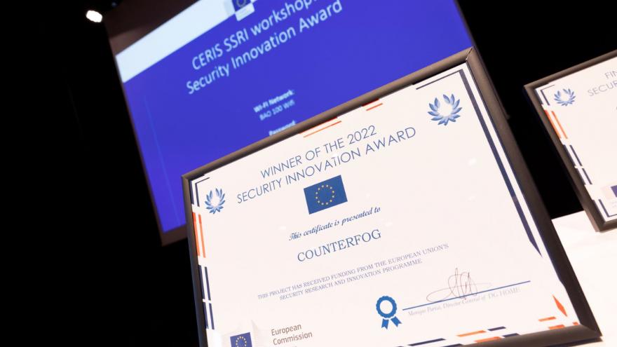 Texto Alternativo: La Comisión Europea premia el sistema de descontaminación Covid-19 COUNTERFOG, desarrollado en cooperación con el Hospital Fundación Alcorcón