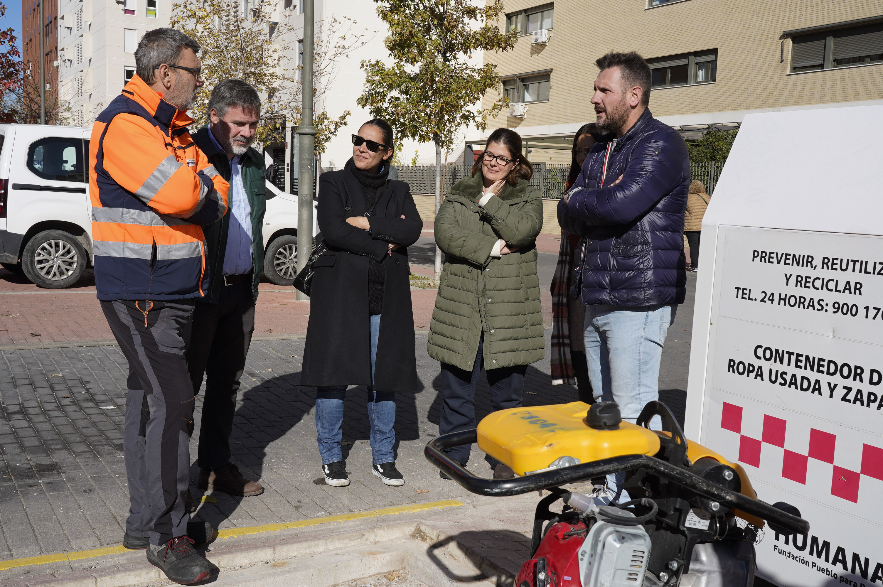 Texto Alternativo: El Gobierno de Móstoles comienza las obras necesarias para sustituir los contenedores soterrados por otros más funcionales