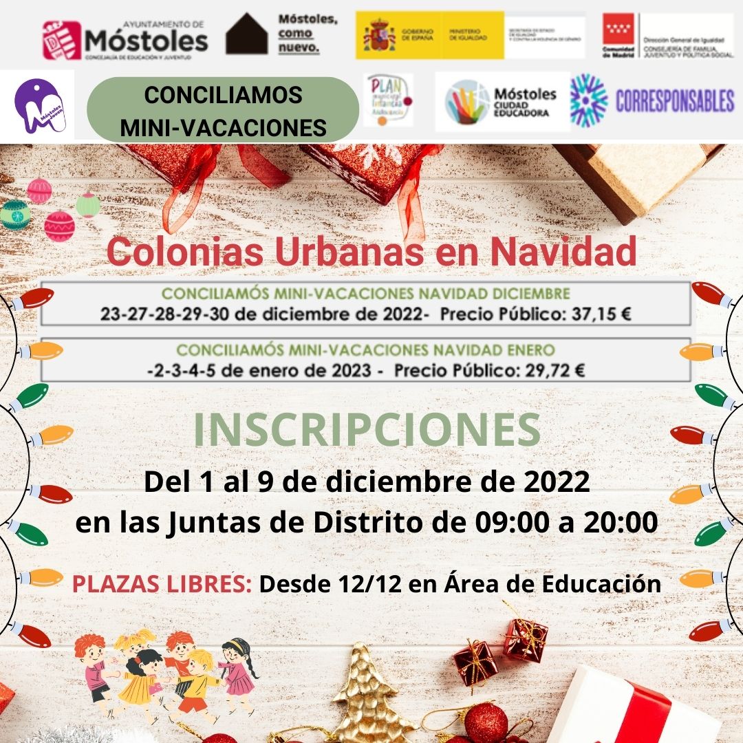 Texto Alternativo: Vuelve el programa ConciliaMós Navidad 2022 para facilitar la conciliación familiar y laboral