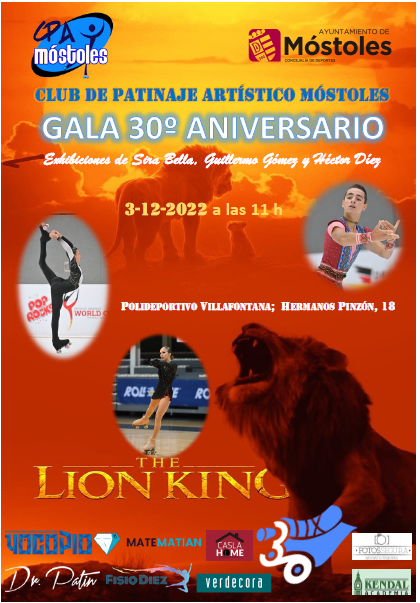 Texto Alternativo: El Club de Patinaje Artístico Móstoles celebrará su 30º aniversario con una exhibición de tres de los mejores patinadores del mundo