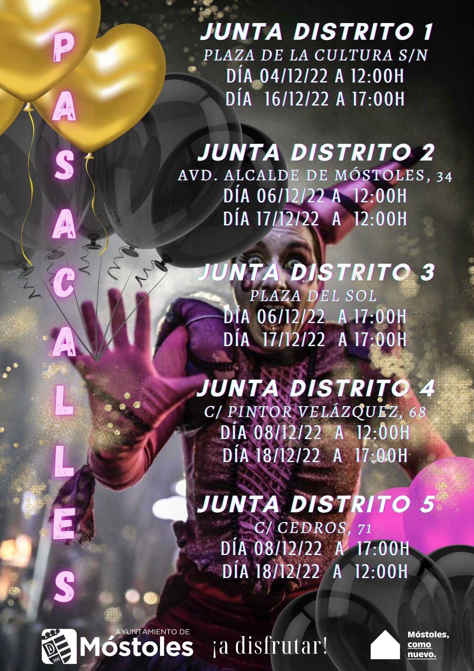 Texto Alternativo: Móstoles vuelve a llenar sus calles de música y fantasía con sus tradicionales pasacalles navideños