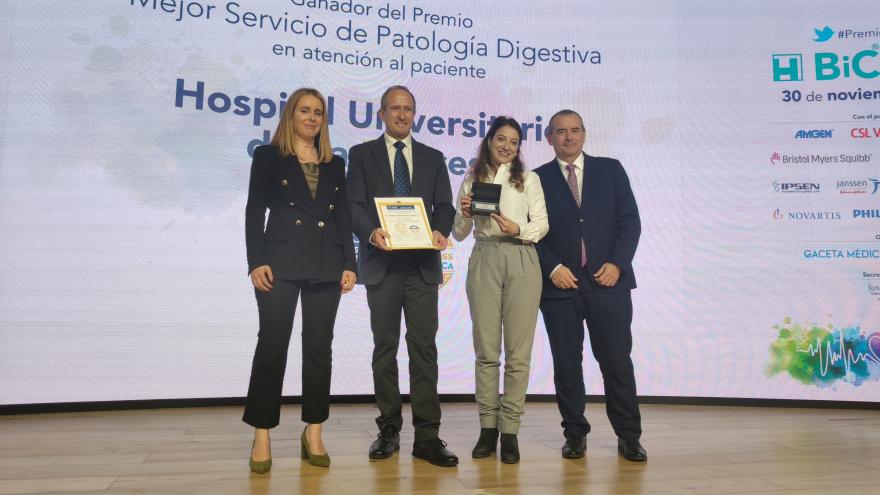 Texto Alternativo: El Servicio de Digestivo del Hospital de La Princesa obtiene por tercer año el premio 'Best in Class'
