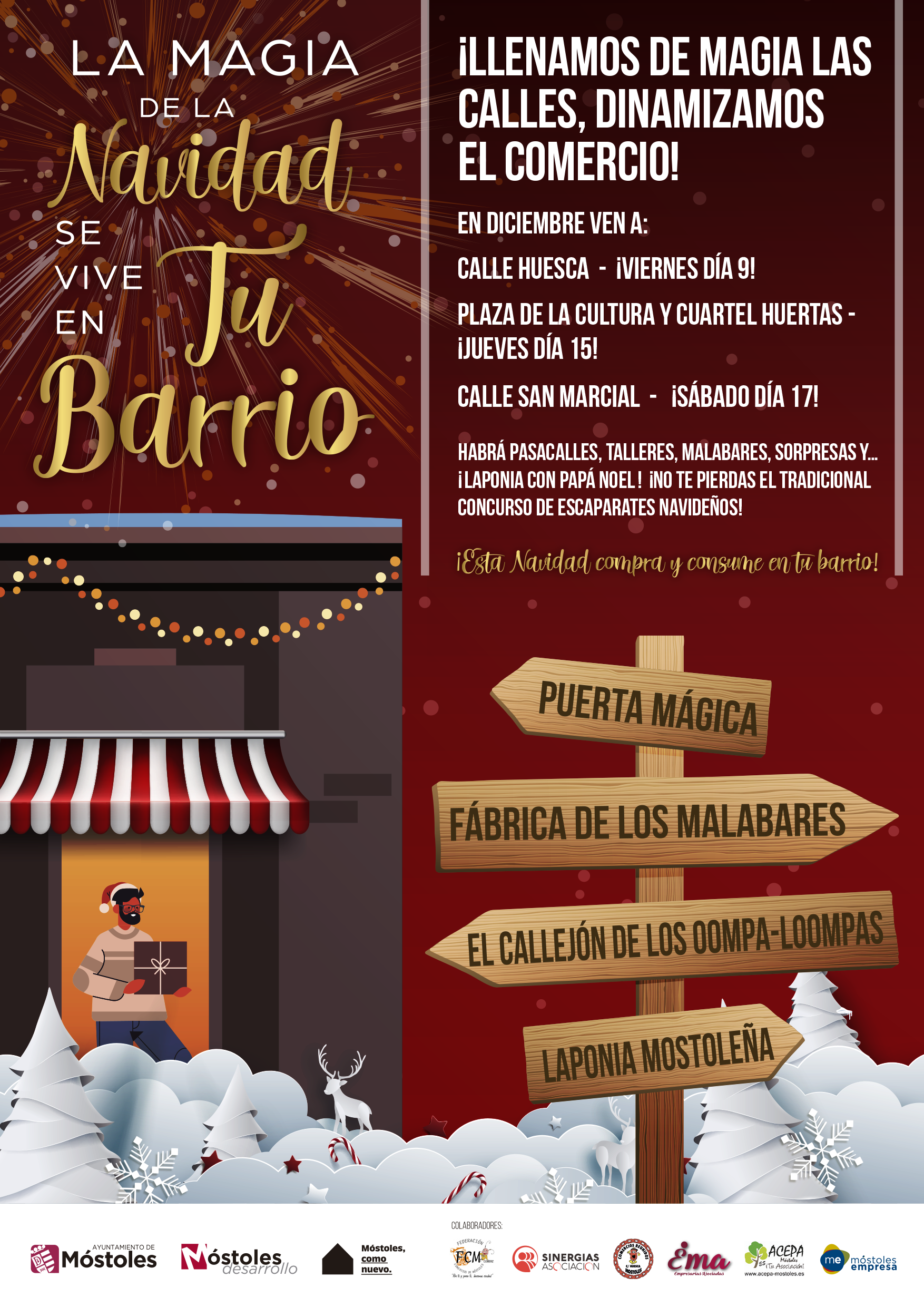 Texto Alternativo: Nuevas Tardes Mágicas para dinamizar la economía local de Móstoles estas navidades