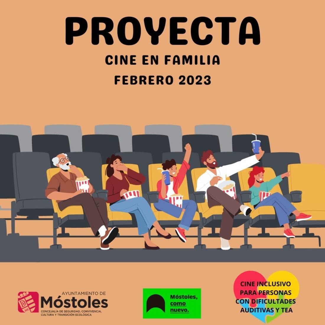Texto Alternativo: Regresa en febrero a los centros culturales municipales el programa Proyecta. Cine en familia