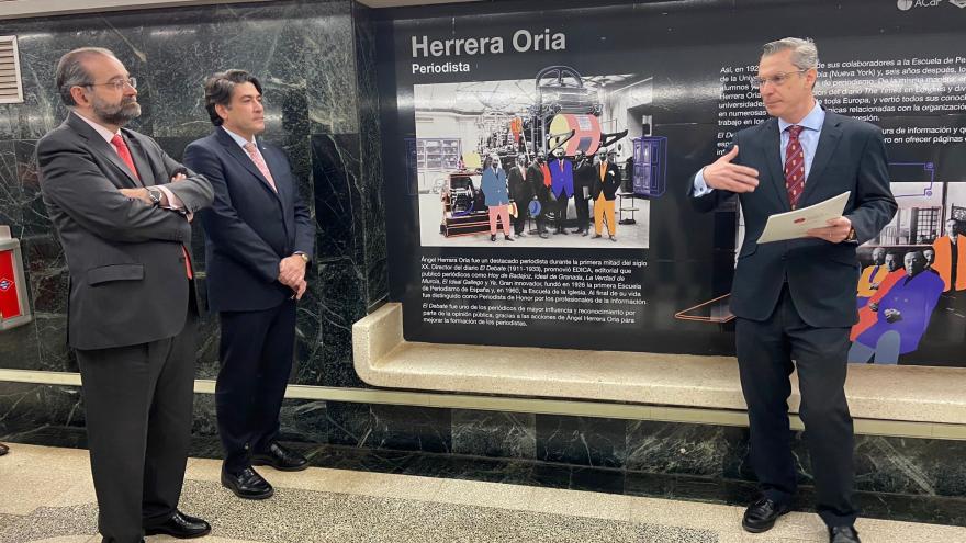 Texto Alternativo: La Comunidad de Madrid revive la figura de Herrera Oria en la estación de Metro que lleva su nombre