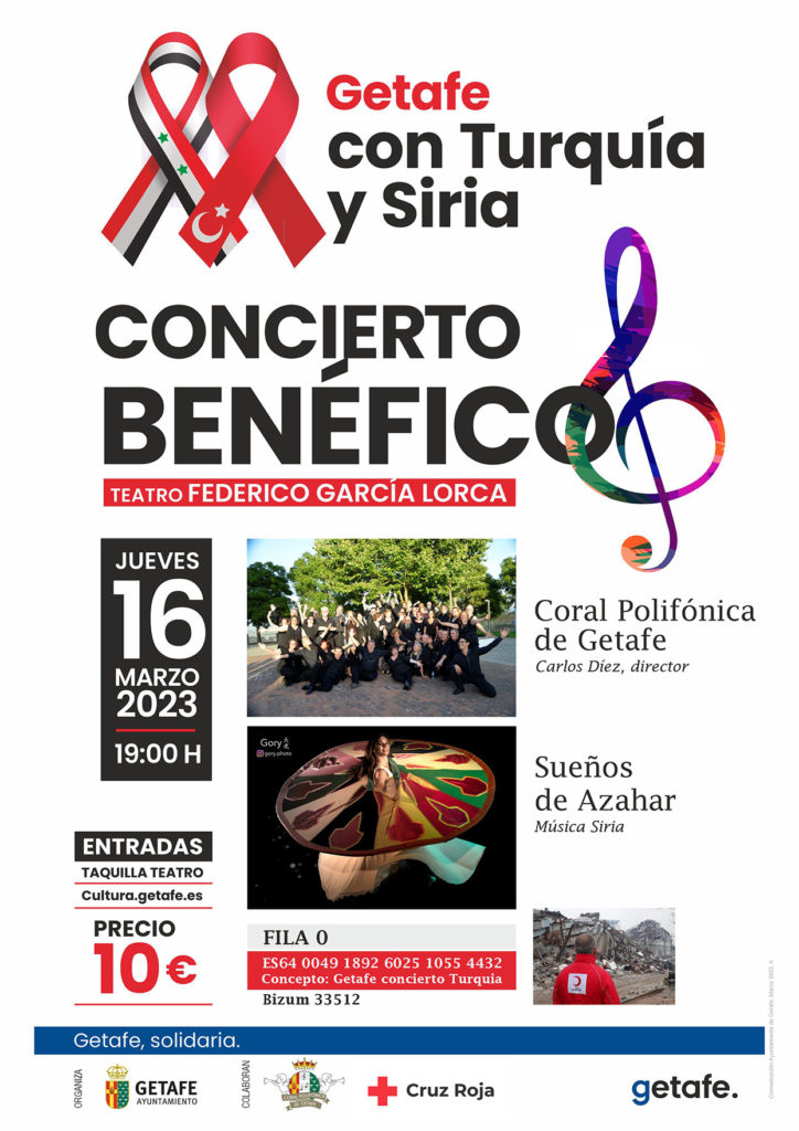 Texto Alternativo: Getafe organiza un concierto benéfico por el terremoto de Turquía y Siria