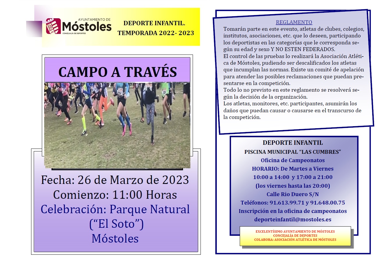 Texto Alternativo: El Parque del Soto acogerá una nueva jornada infantil de campo a través