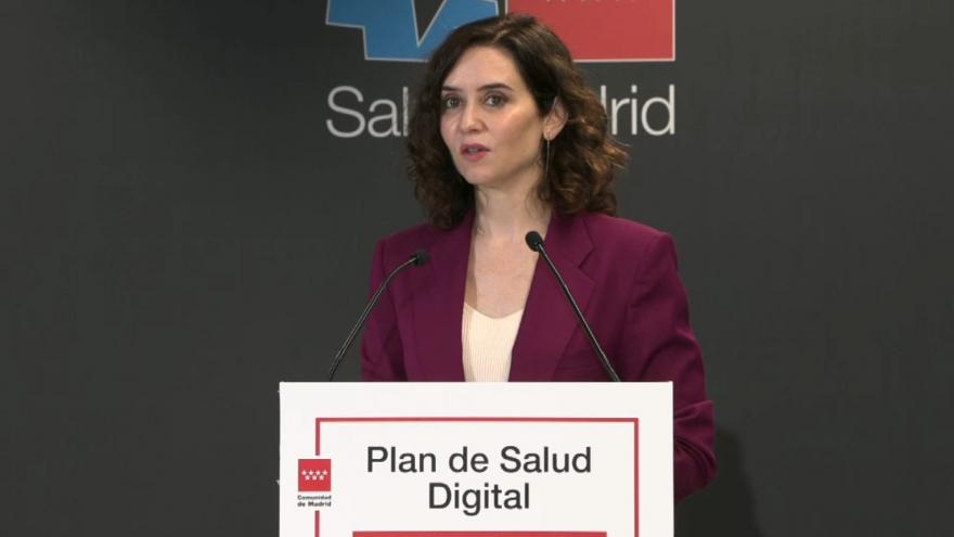 Texto Alternativo: Díaz Ayuso anuncia un nuevo Plan de Salud Digital de la Comunidad de Madrid dotado de 70 millones para reforzar la atención al paciente