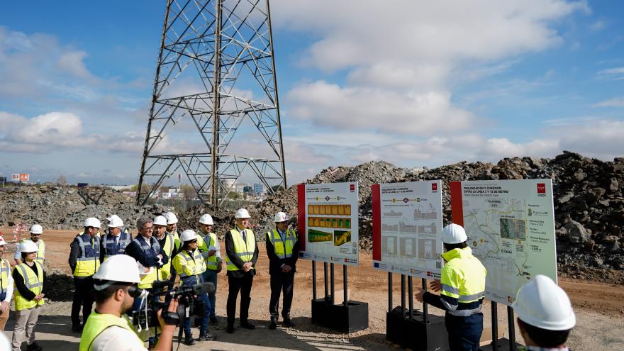 Texto Alternativo: La Comunidad de Madrid avanza en las obras de ampliación de la línea 3 de Metro entre Villaverde Alto y El Casar (Getafe)