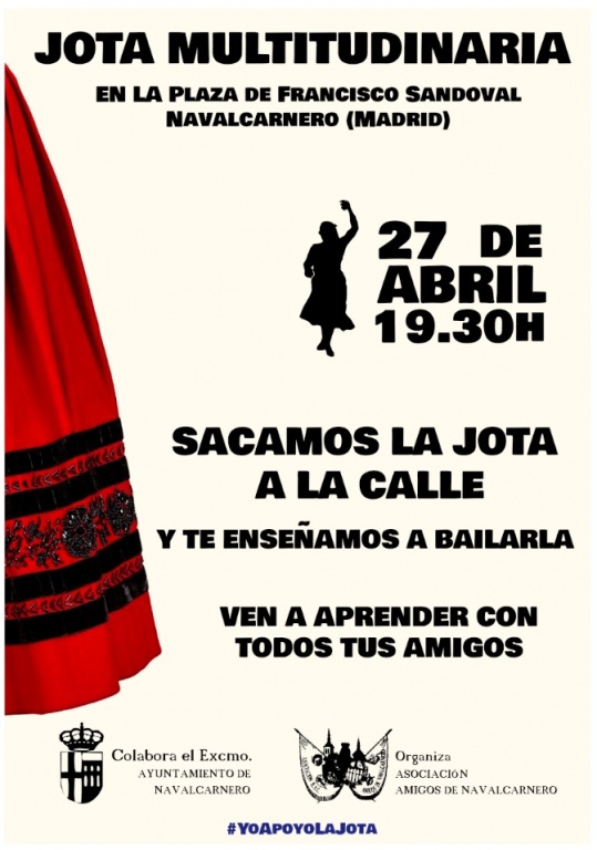 Texto Alternativo: La Asociación Amigos de Navalcarnero se suma a la iniciativa de apoyo a la Jota, mañana, con una clase colectiva abierta