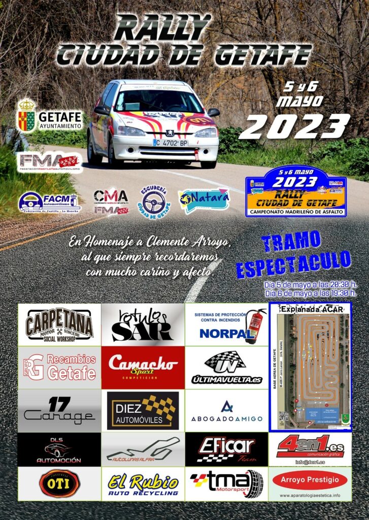 Texto Alternativo: Los días 5 y 6 de mayo se celebrará el ‘I Rally Ciudad de Getafe’