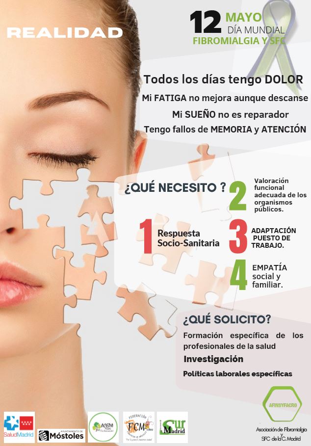 Texto Alternativo: El 12 de mayo es el Día Mundial de la Fibromialgia y el Síndrome de Fatiga Crónica