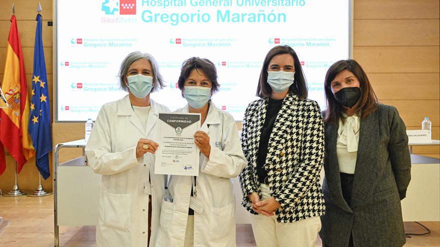 Texto Alternativo: El Marañón, primer hospital de España con certificación de nivel avanzado en la atención farmacéutica a pacientes externos