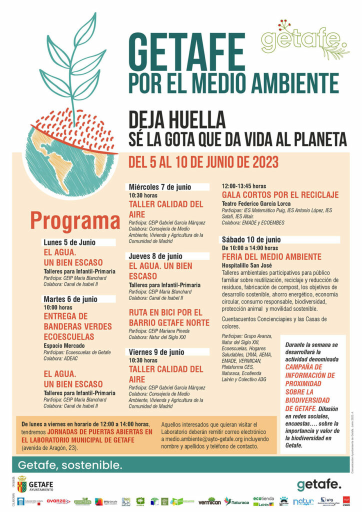 Texto Alternativo: Getafe celebra la Semana por el Medio Ambiente del 5 al 10 de junio