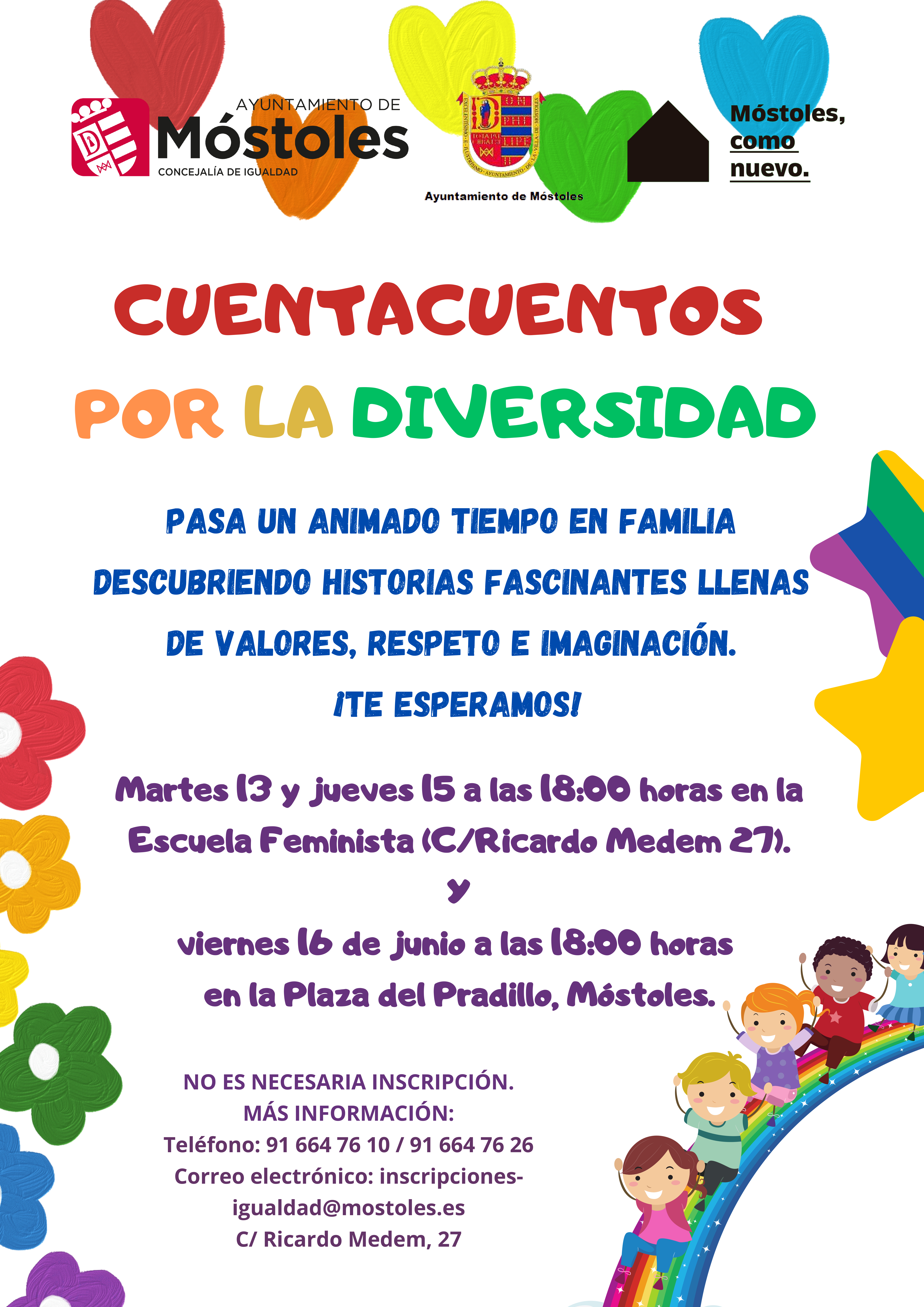 Texto Alternativo: Móstoles organiza un scape room y un cuentacuentos para reivindicar la diversidad con motivo del mes del Orgullo LGTBI