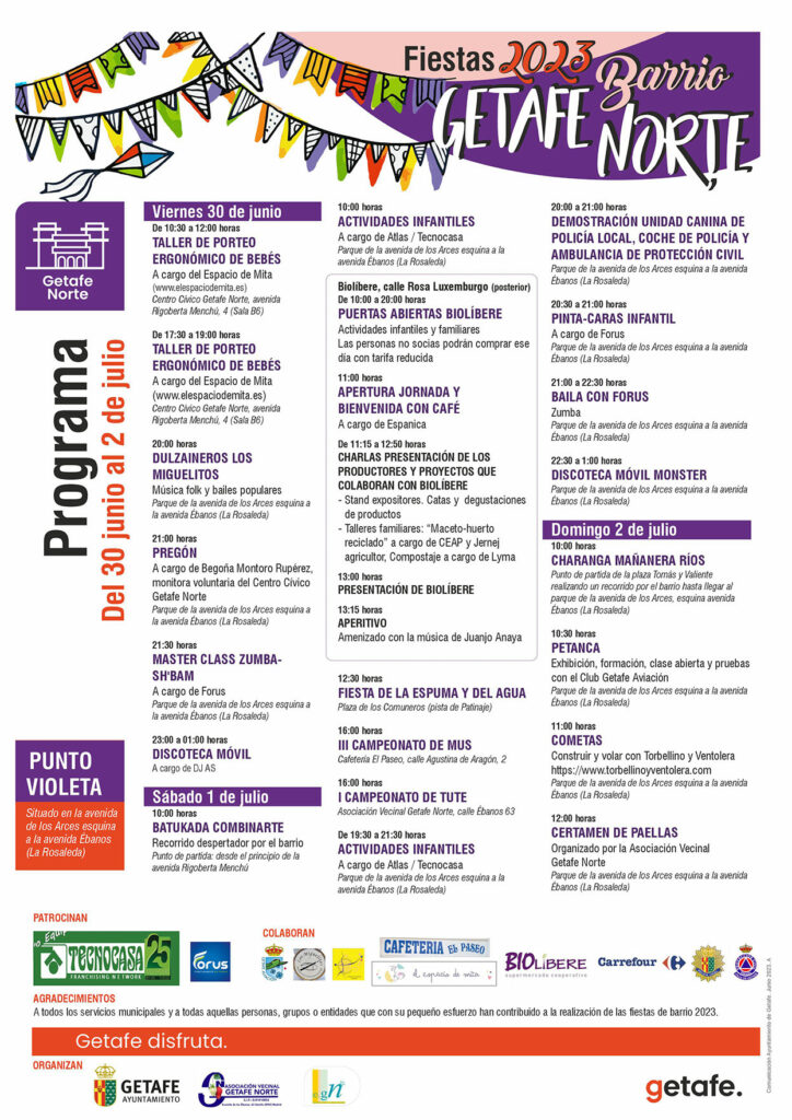 Texto Alternativo: Este fin de semana fiestas de barrio en Getafe Norte y Buenavista