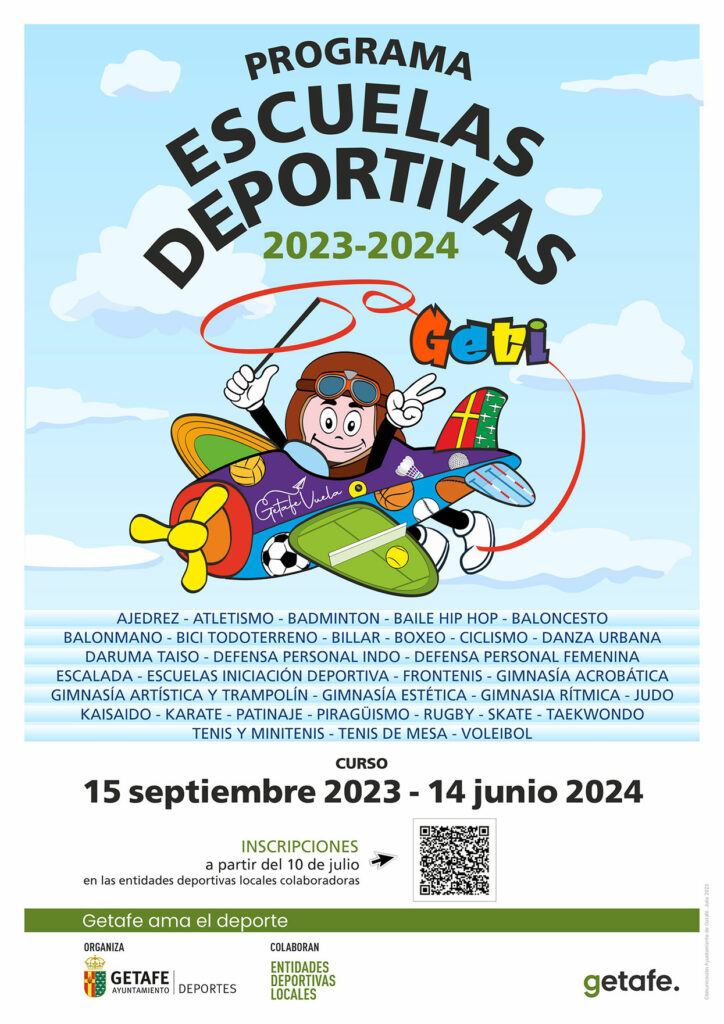 Texto Alternativo: Getafe ofrece 5.000 plazas en escuelas deportivas para promocionar un estilo de vida saludable