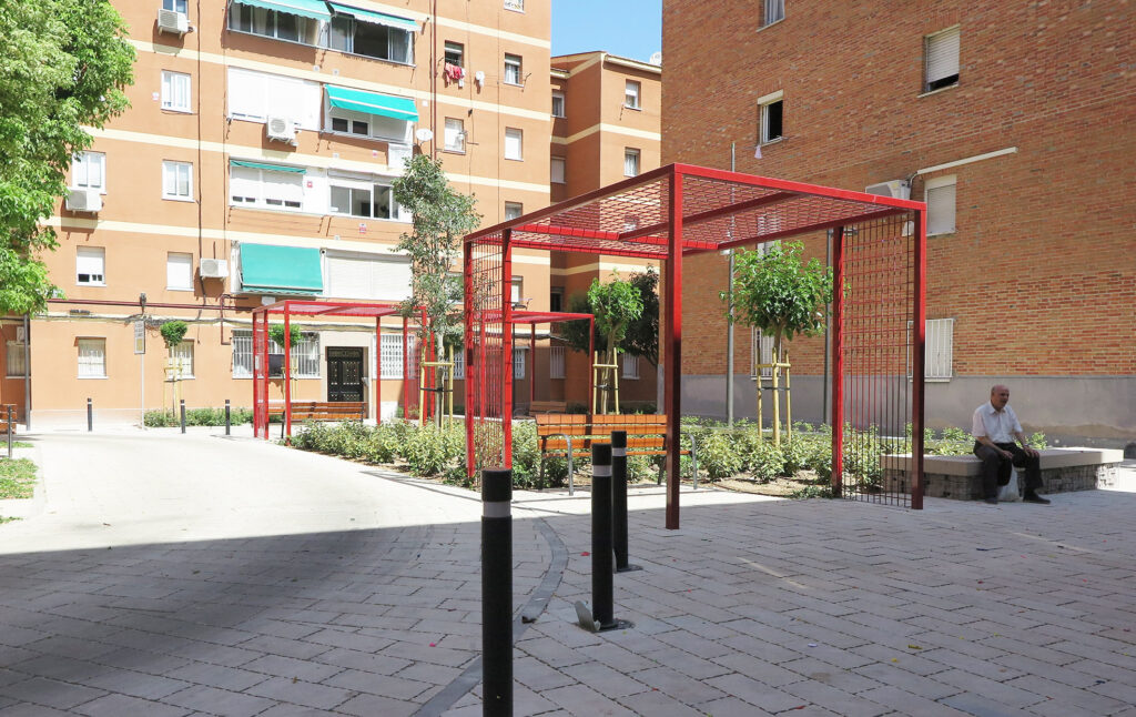 Texto Alternativo: Getafe instala dos refugios climáticos a través del proyecto europeo ‘EPIU Hogares Saludables’