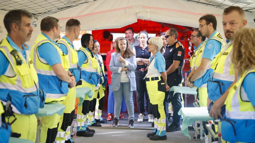 Texto Alternativo: La Comunidad de Madrid despliega un dispositivo sanitario con hospital de campaña en los encierros de San Sebastián de los Reyes