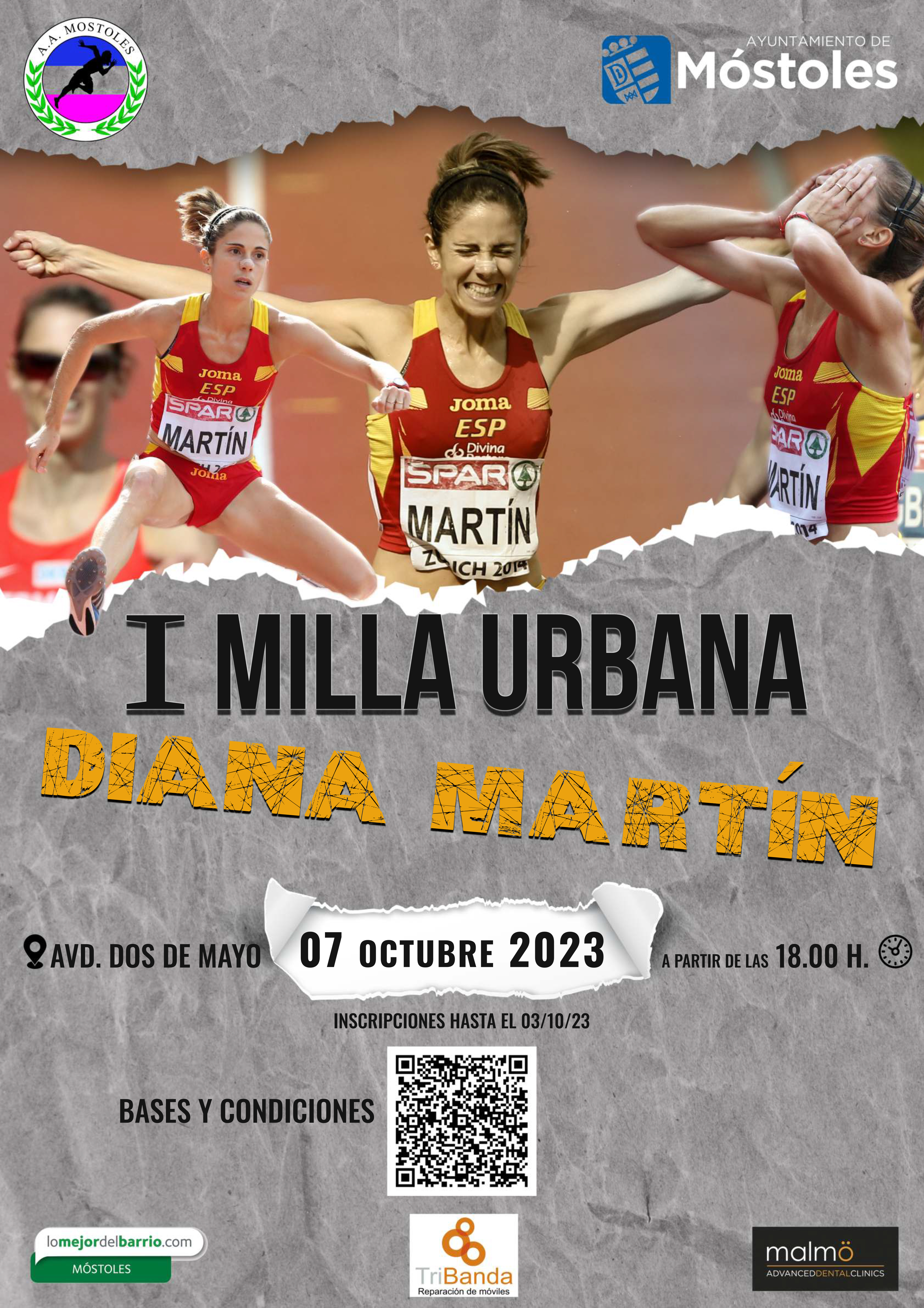 Texto Alternativo: Móstoles correrá la I Milla Urbana Diana Martín