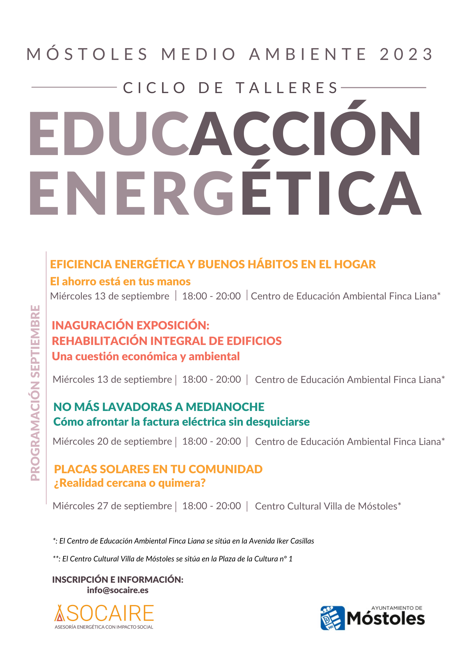 Texto Alternativo: Móstoles ofrece un curso teórico-práctico para minimizar la factura de la luz