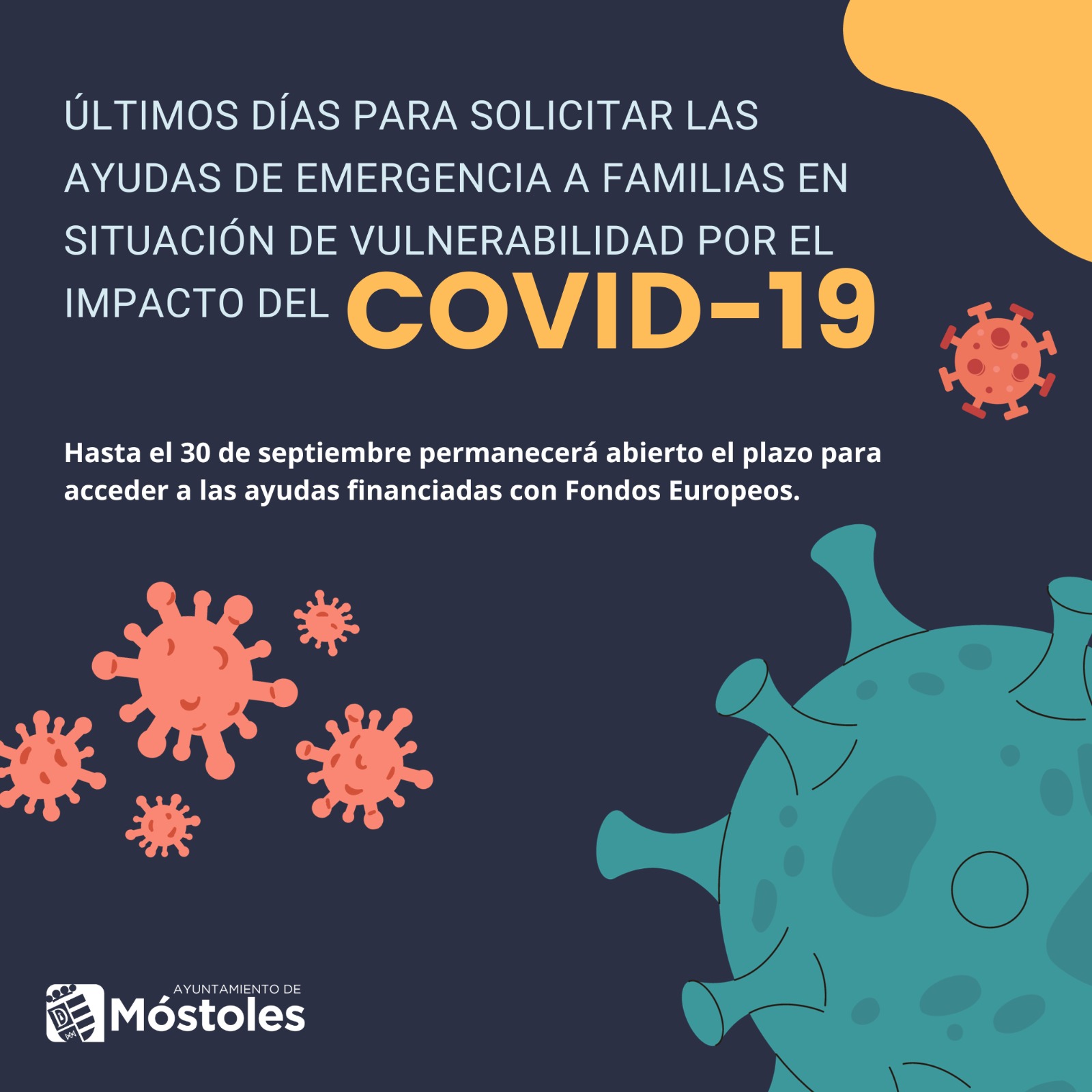Texto Alternativo: Últimos días para solicitar las ayudas de emergencia a familias en situación de vulnerabilidad por el impacto del Covid-19