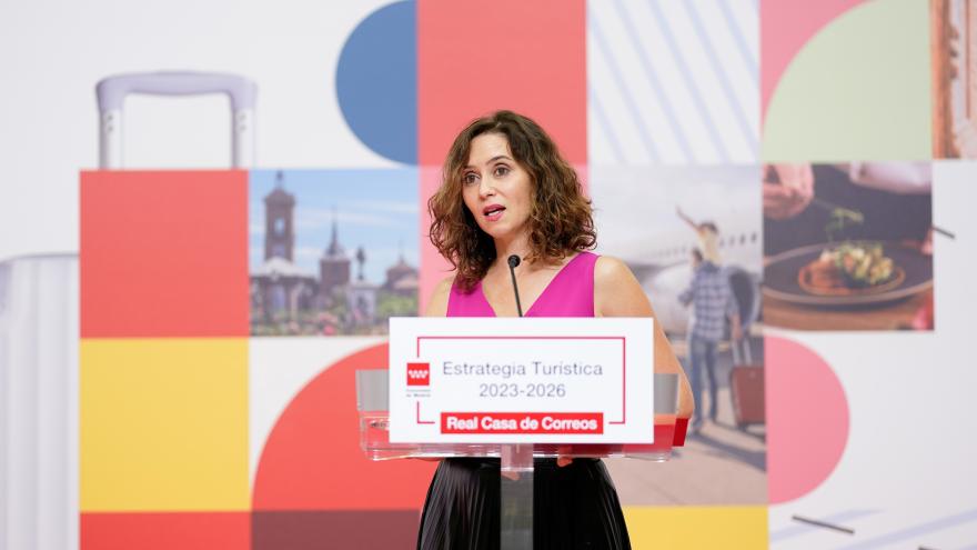 Texto Alternativo: Díaz Ayuso el Gobierno de la Comunidad de Madrid presenta la Estrategia Turística 2023/26 con 125 iniciativas: “Queremos crear las mejores condiciones para ser los mejores anfitriones”