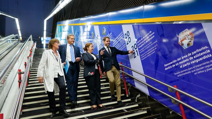 Texto Alternativo: La Comunidad de Madrid repasa la historia del Hospital público 12 de Octubre decorando la estación de Metro bautizada con su nombre