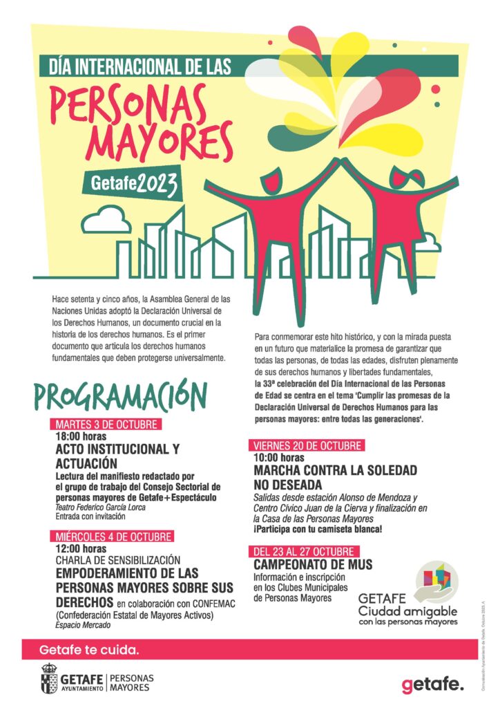 Texto Alternativo: Getafe propone distintas actividades a lo largo de octubre para reinvindicar a las personas de edad
