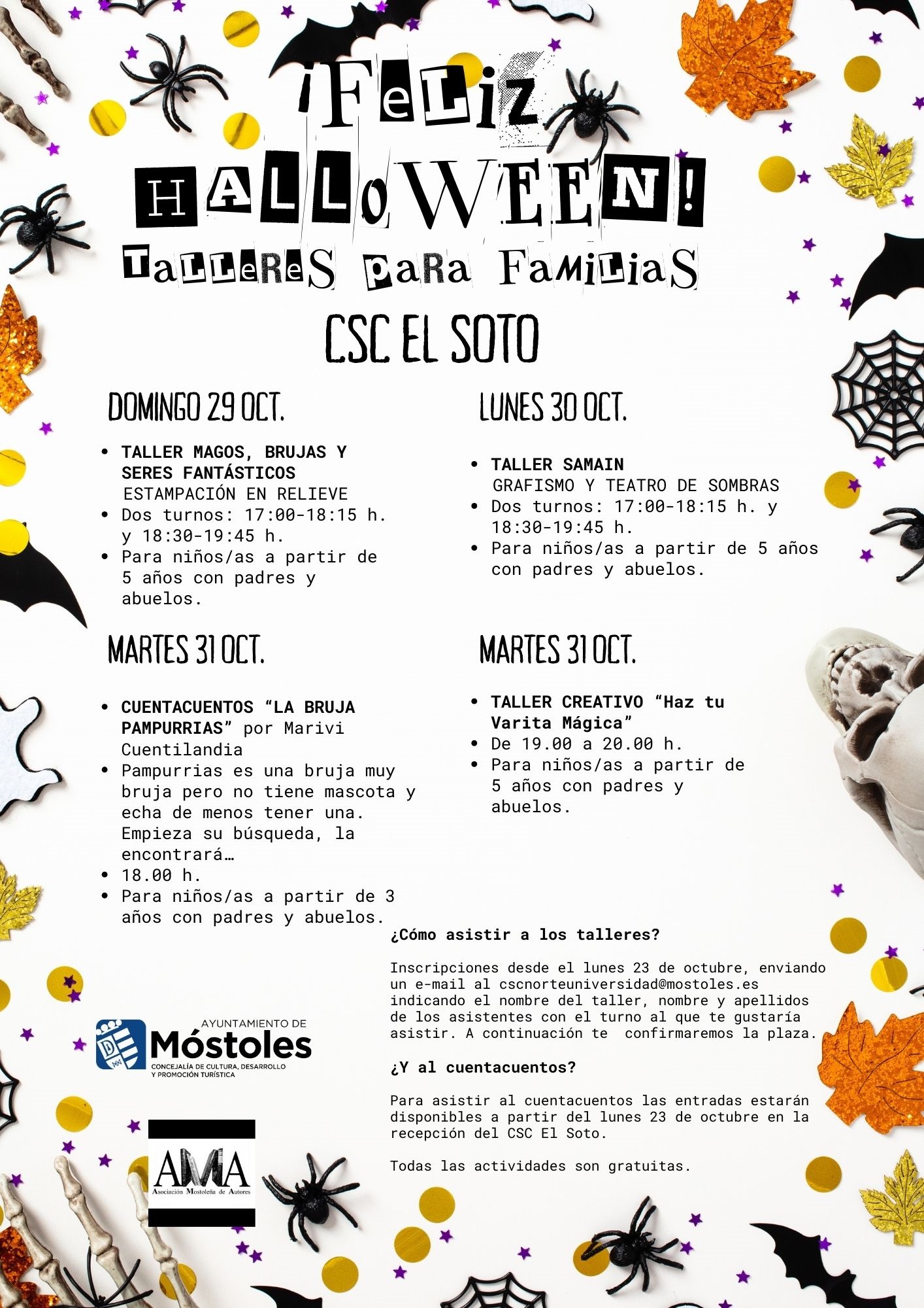 Texto Alternativo: Noche de miedo y actividades en el Centro Sociocultural El Soto para disfrutar de Halloween