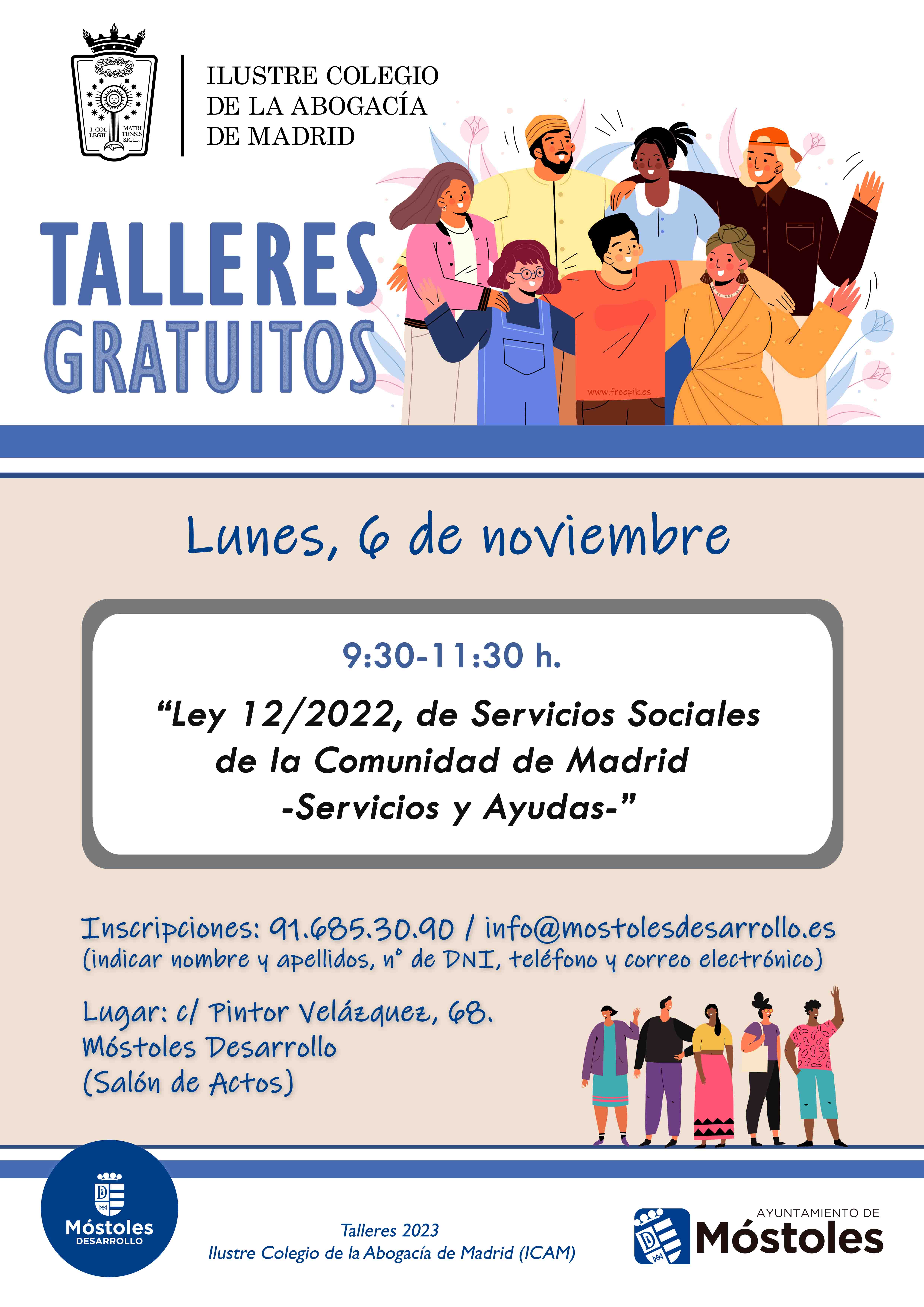 Texto Alternativo: Móstoles Desarrollo acoge seis talleres gratuitos sobre servicios sociales, impartidos por el Ilustre Colegio de la Abogacía de Madrid
