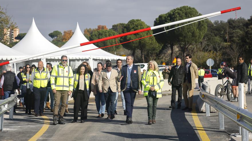Texto Alternativo: La Comunidad de Madrid abre dos puentes provisionales para restablecer la comunicación entre Aldea del Fresno, Villa del Prado y Chapinería