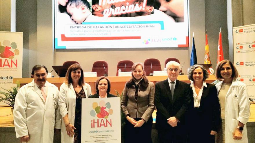Texto Alternativo: El Hospital Severo Ochoa recibe la reacreditación IHAN por humanizar el embarazo, parto y lactancia