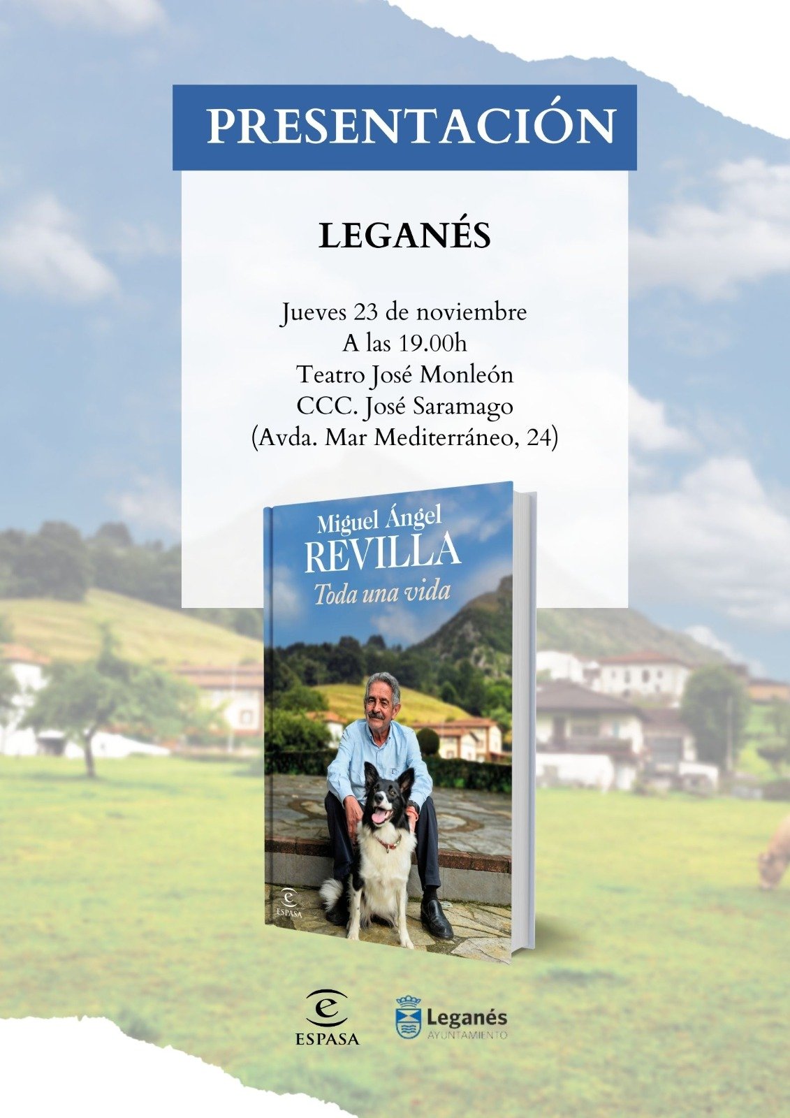 Texto Alternativo: Miguel Ángel Revilla presenta este jueves en Leganés su libro Toda una vida