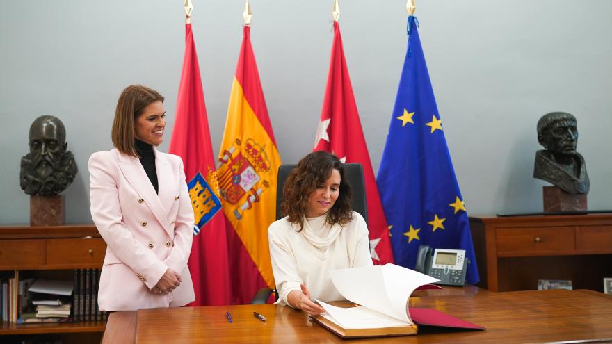 Texto Alternativo: Díaz Ayuso anuncia la entrega este verano de las primeras 300 viviendas de alquiler a precio asequible del Plan Vive en Alcalá de Henares