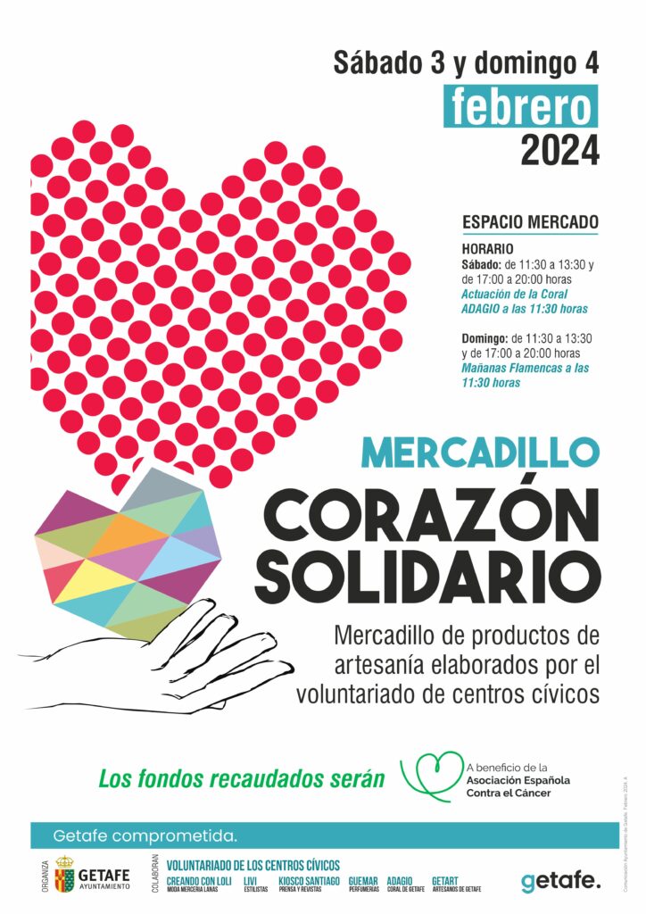 Texto Alternativo: Getafe anima a acudir al ‘Mercadillo Corazón Solidario’ el próximo fin de semana