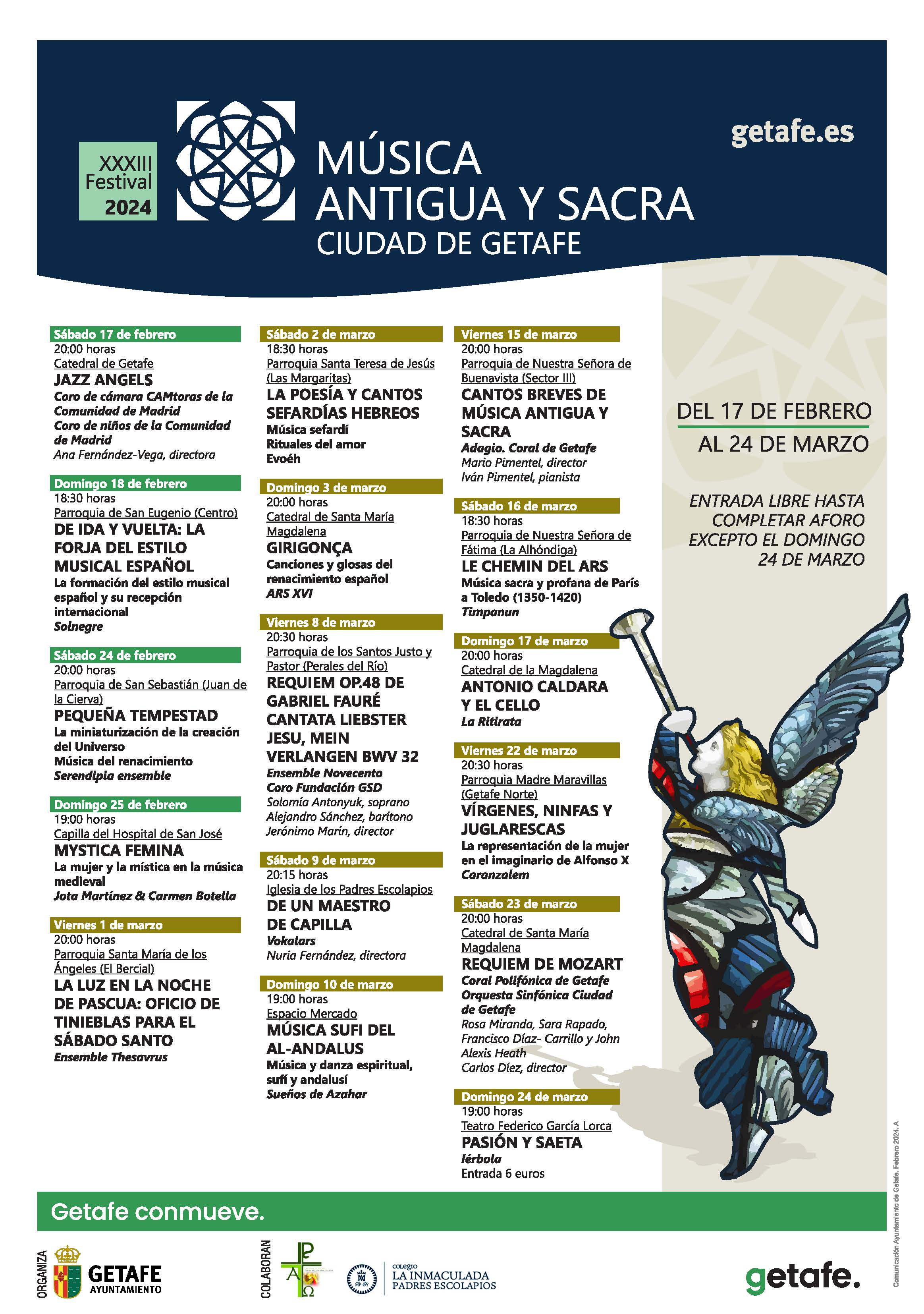 Texto Alternativo: Getafe celebra la XXXIII edición de su Festival de Música Antigua y Sacra
