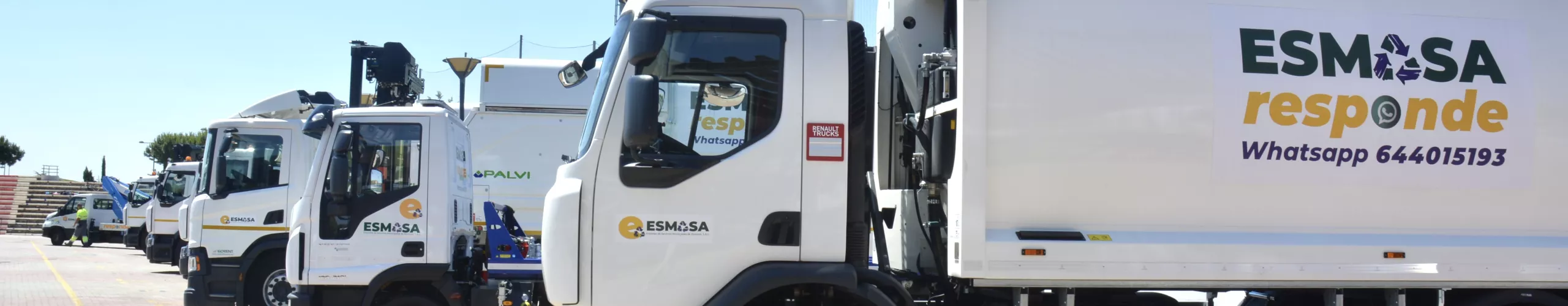 Texto Alternativo: ESMASA sigue reforzando la seguridad de sus trabajadores y cambia la limpieza de sus camiones de basura por una alternativa más ecológica y segura