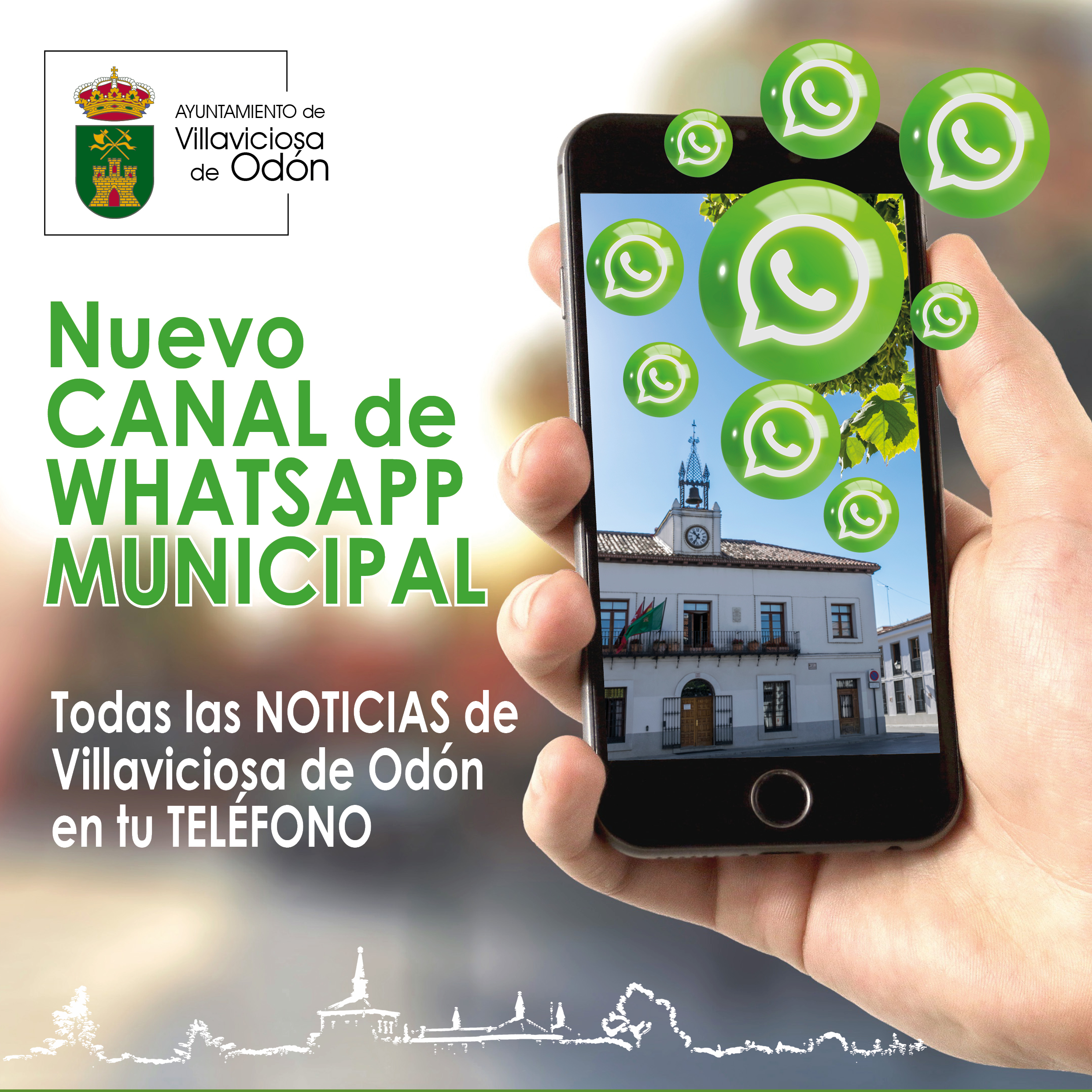 Texto Alternativo: El Ayuntamiento de Villaviciosa de Odón abre un nuevo servicio de comunicación con los vecinos mediante un canal de WhatsApp