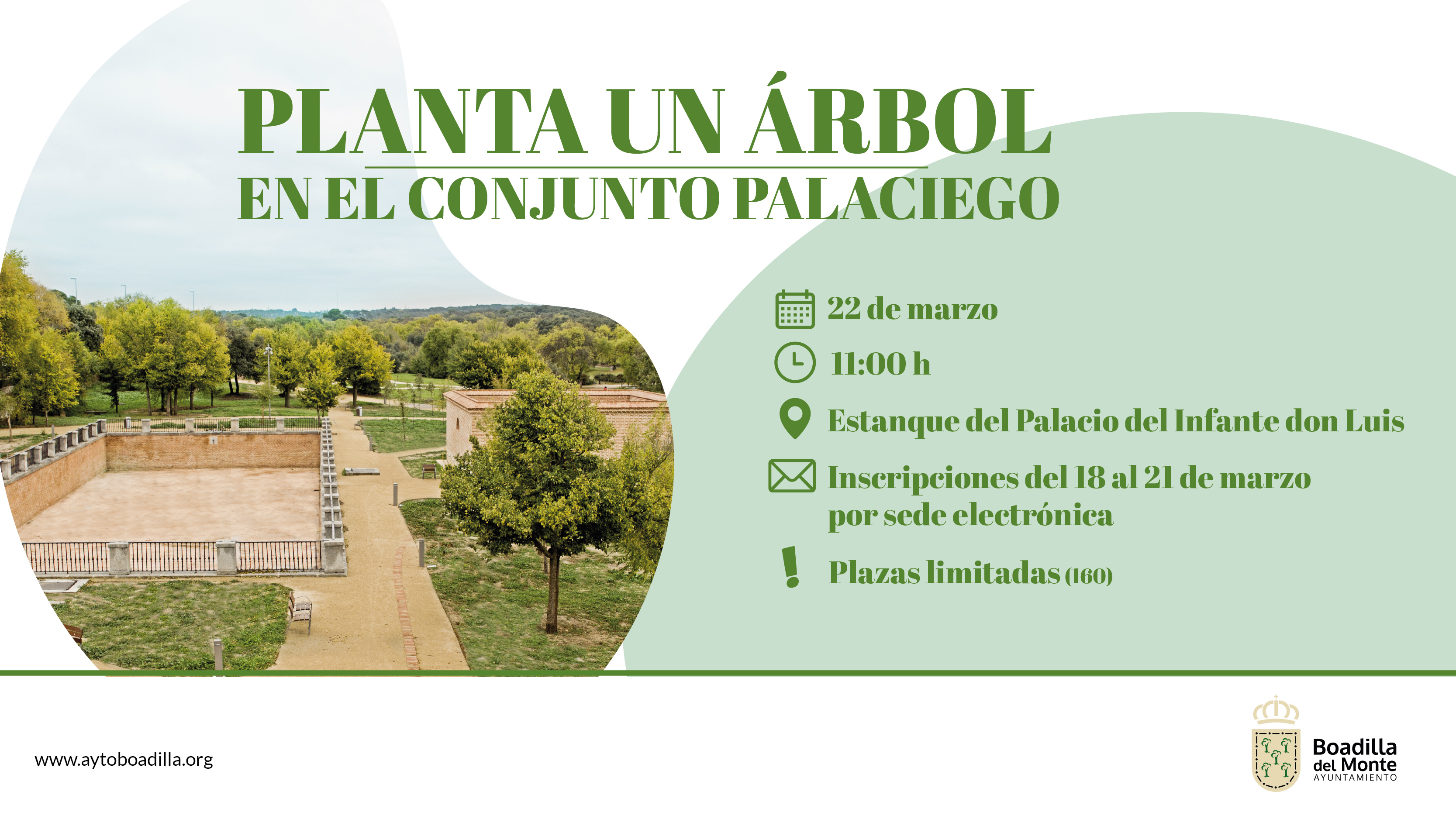 Texto Alternativo: Abierta la inscripción para participar en una plantación de árboles en el conjunto palaciego el próximo viernes