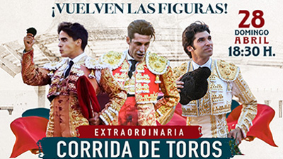 Texto Alternativo: Talavante, Cayetano y Caballero protagonizan el cartel taurino de las Fiestas del 2 de Mayo