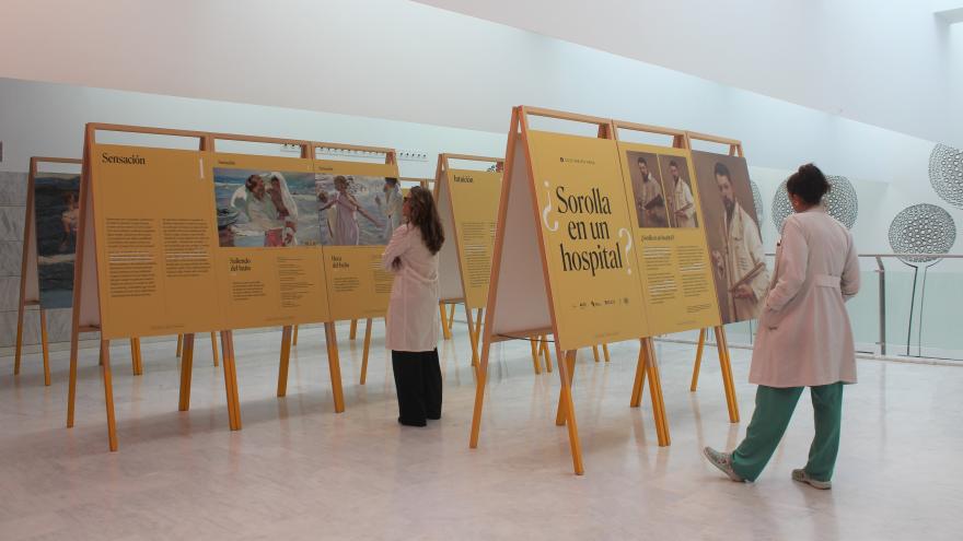 Texto Alternativo: Sorolla aterriza en el Hospital Universitario Puerta de Hierro de la mano de 'Cultura en Vena' en el Día Mundial del Arte