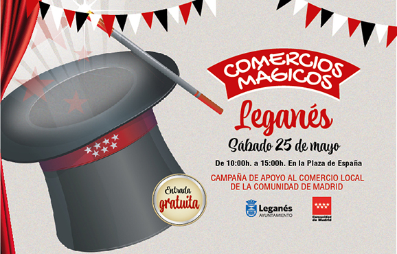 Texto Alternativo: Más de 300 establecimientos de Leganés participarán en la campaña ‘Comercios Mágicos’, que tendrá la Plaza de España como centro de actividades