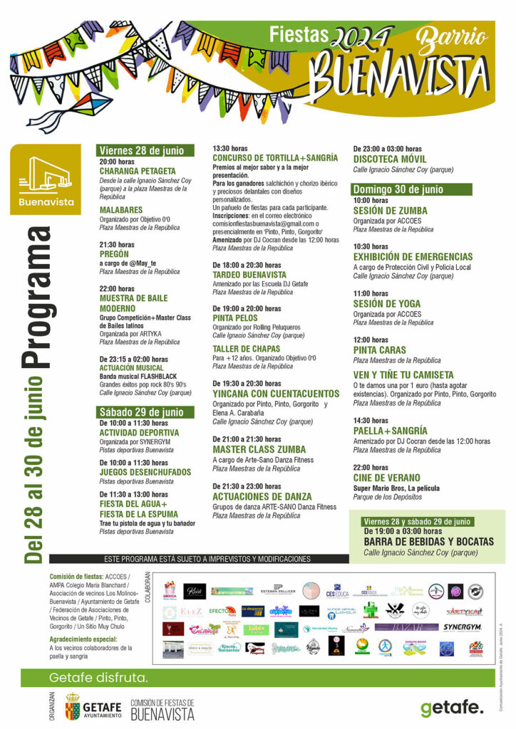 Texto Alternativo: Llegan las Fiestas de Buenavista y Getafe Norte