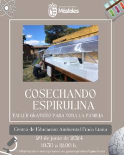 Texto Alternativo: El Centro de Educación Ambiental de Finca Liana ofrece un taller gratuito familiar, “Cosechando espirulina”