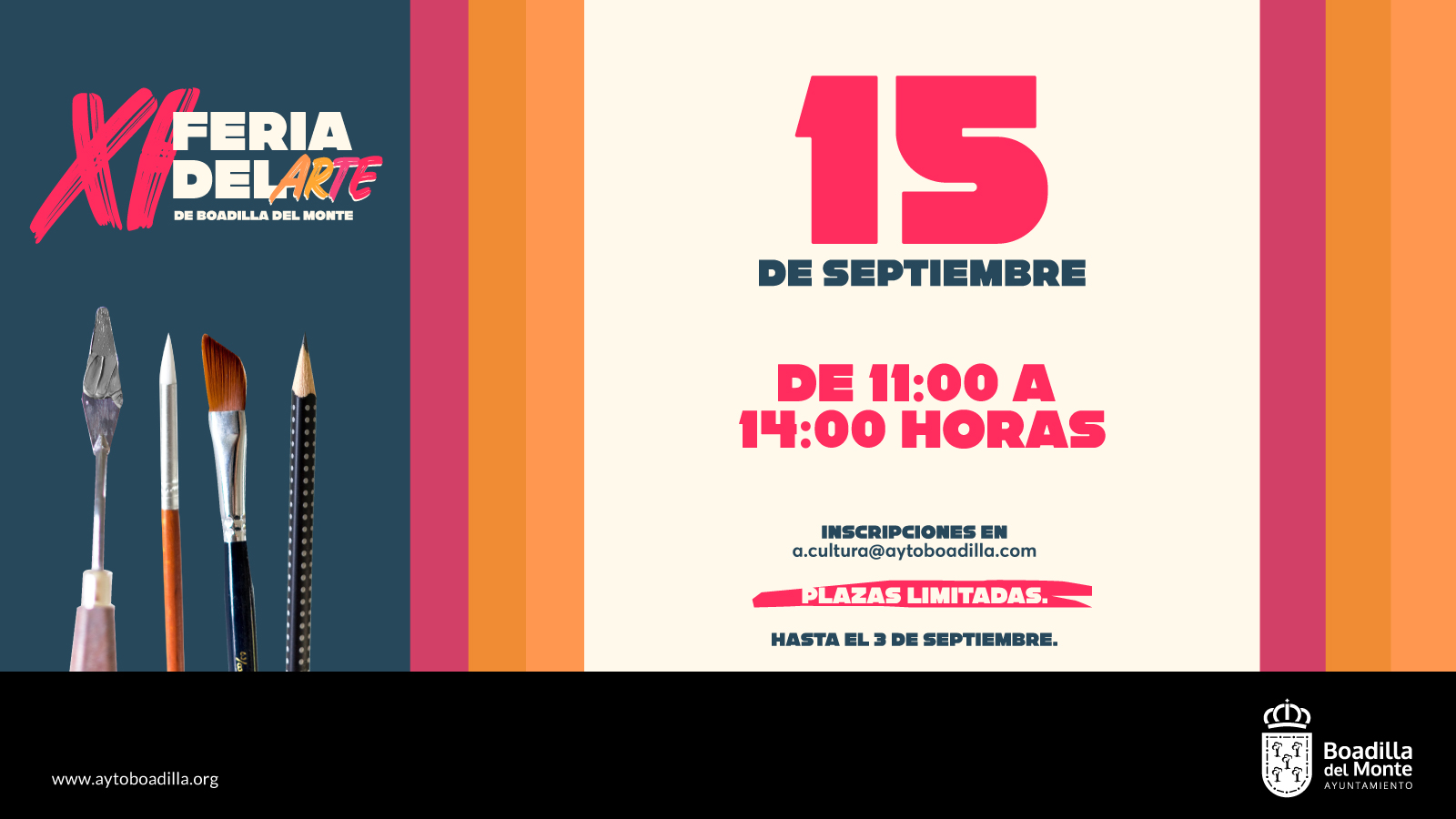 Texto Alternativo: Abierto el plazo de inscripción para participar en la Feria del Arte, que se celebrará el 15 de septiembre