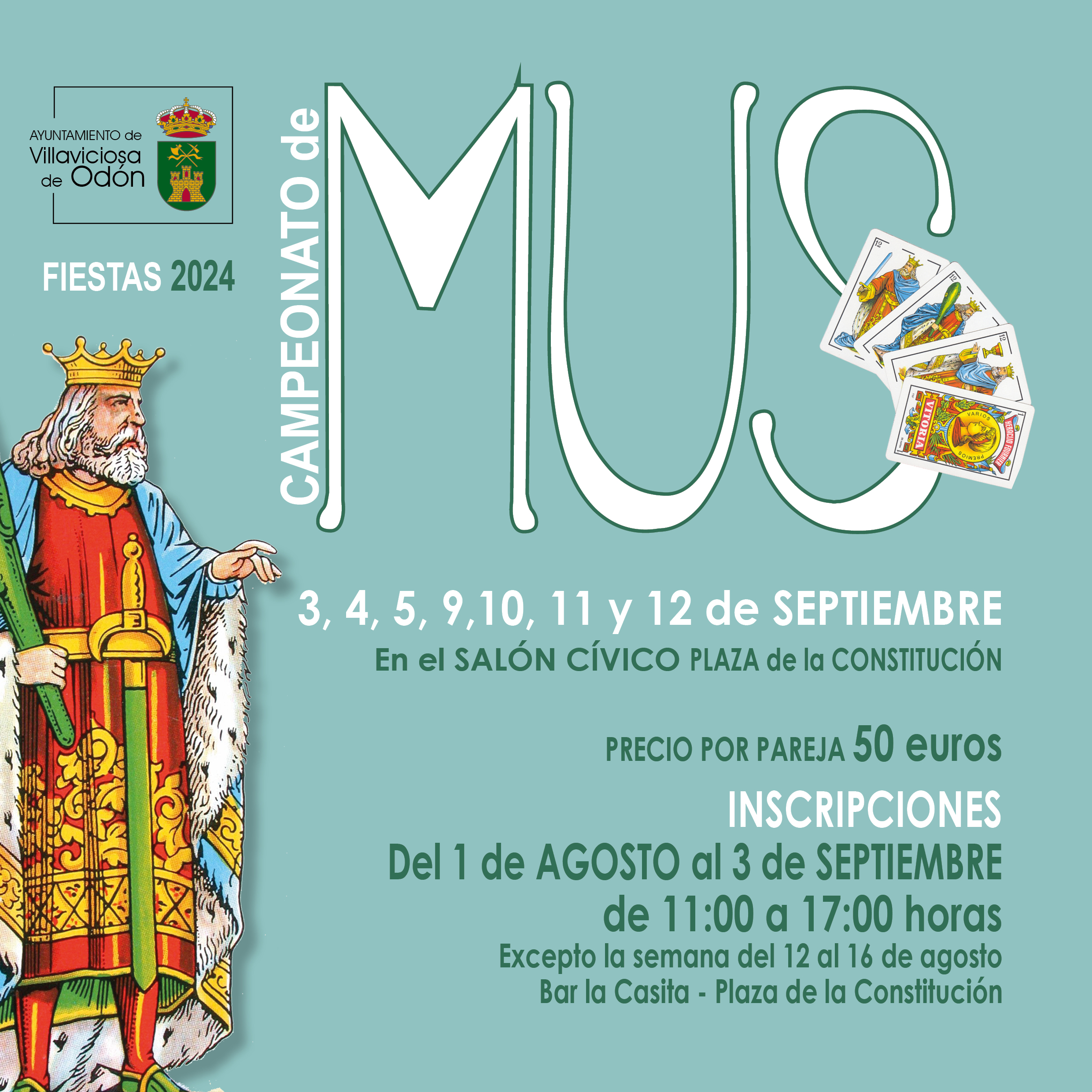 Texto Alternativo: Abierto el plazo de inscripción para participar en el Campeonato de Mus de las Fiestas 2024